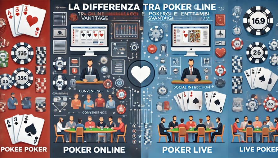 La differenza tra poker online e poker live: vantaggi e svantaggi di entrambi